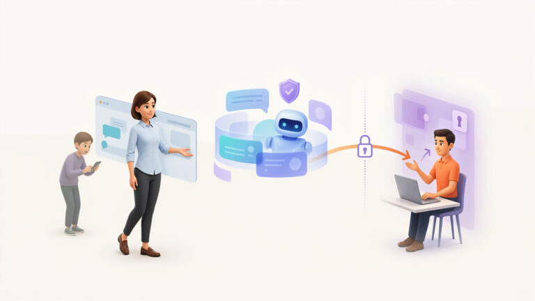 Unternehmen prüft KI-Chatbot auf Transparenz, Datenschutz und Übergabe an Mitarbeiter